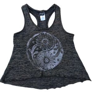 Floral Boho Yin Yang Crop Top